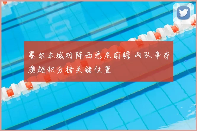 墨尔本城对阵西悉尼前瞻 两队争夺澳超积分榜关键位置